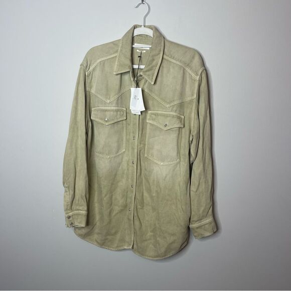 Taniami denim shirt in beige - Isabel Marant Etoile size 38 NWT - Picture 8 of 14